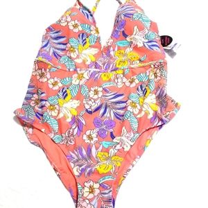 One Piece Swimsuit crisscross back NWT